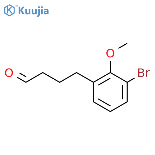 4-(3-bromo-2-methoxyphenyl)butanal structure