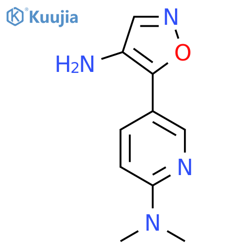 5-(4-amino-1,2-oxazol-5-yl)-N,N-dimethylpyridin-2-amine structure