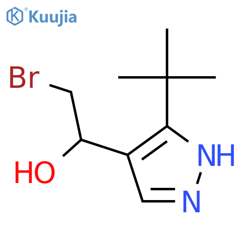 2-bromo-1-(3-tert-butyl-1H-pyrazol-4-yl)ethan-1-ol structure