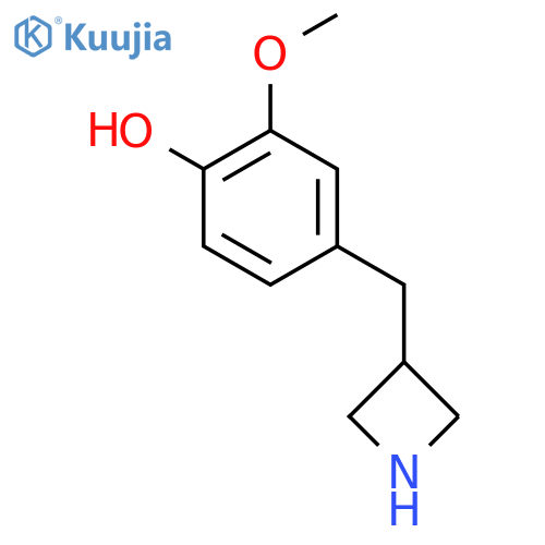 4-(azetidin-3-yl)methyl-2-methoxyphenol structure
