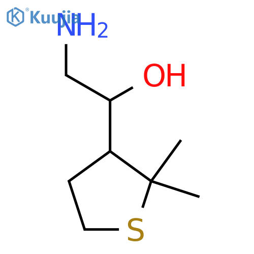 2-amino-1-(2,2-dimethylthiolan-3-yl)ethan-1-ol structure