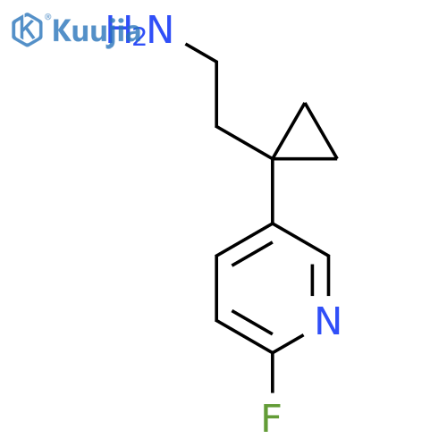 2-1-(6-fluoropyridin-3-yl)cyclopropylethan-1-amine structure