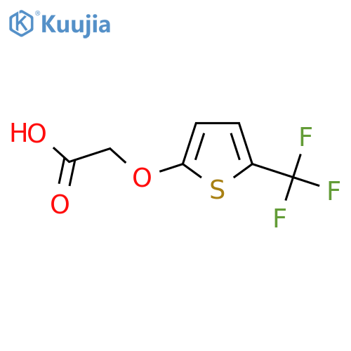 2-{[5-(Trifluoromethyl)thiophen-2-yl]oxy}acetic acid structure