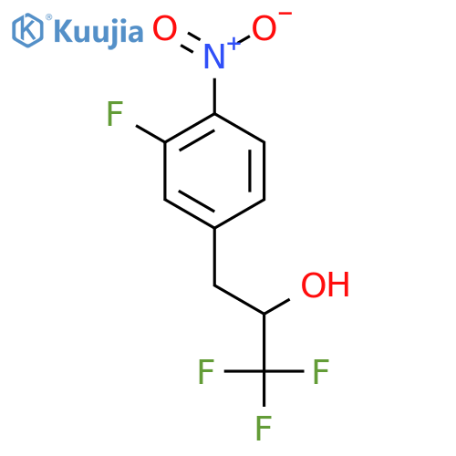 1,1,1-trifluoro-3-(3-fluoro-4-nitrophenyl)propan-2-ol structure