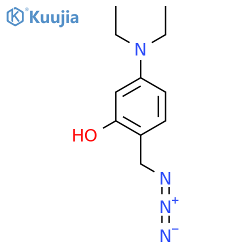 2-(azidomethyl)-5-(diethylamino)phenol structure