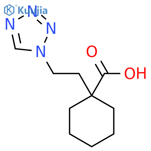 1-2-(1H-1,2,3,4-tetrazol-1-yl)ethylcyclohexane-1-carboxylic acid structure