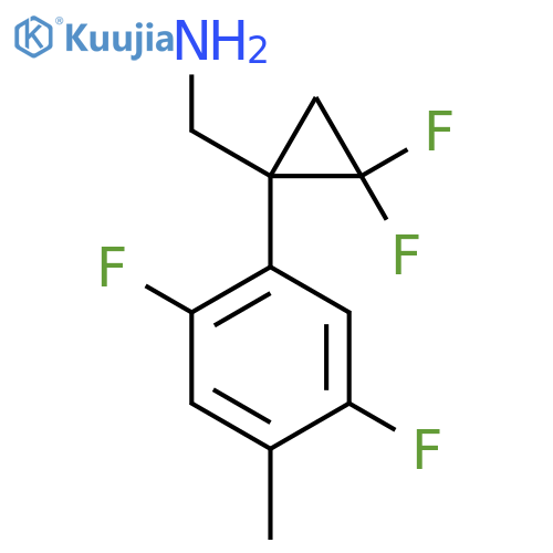 1-(2,5-difluoro-4-methylphenyl)-2,2-difluorocyclopropylmethanamine structure