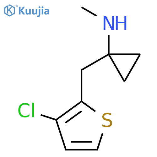 1-(3-chlorothiophen-2-yl)methyl-N-methylcyclopropan-1-amine structure