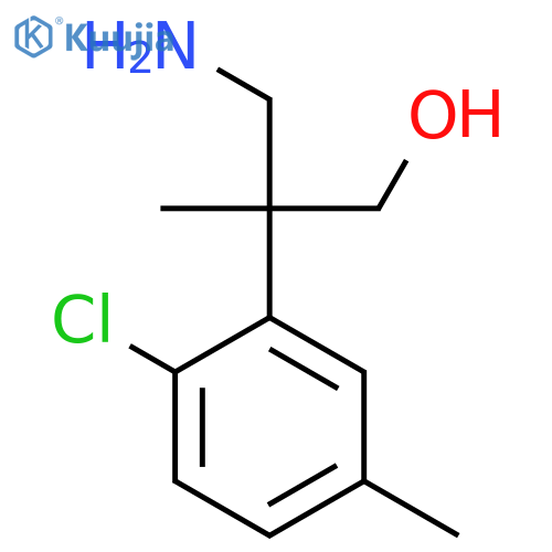 3-amino-2-(2-chloro-5-methylphenyl)-2-methylpropan-1-ol structure