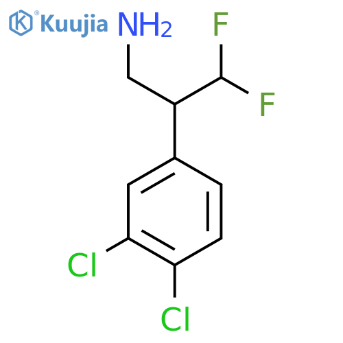 2-(3,4-dichlorophenyl)-3,3-difluoropropan-1-amine structure