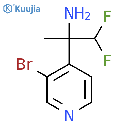 2-(3-bromopyridin-4-yl)-1,1-difluoropropan-2-amine structure