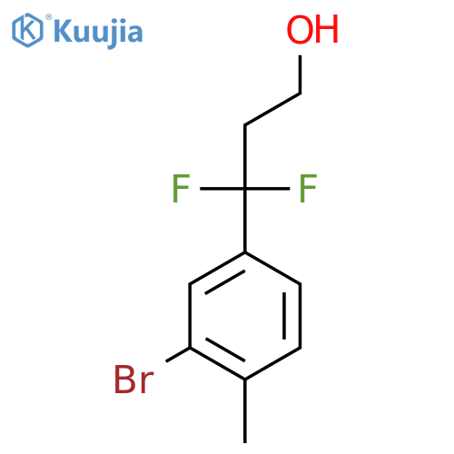 3-(3-bromo-4-methylphenyl)-3,3-difluoropropan-1-ol structure