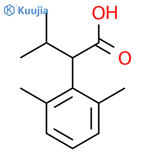 2-(2,6-dimethylphenyl)-3-methylbutanoic acid structure