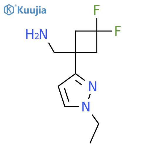 1-(1-ethyl-1H-pyrazol-3-yl)-3,3-difluorocyclobutylmethanamine structure