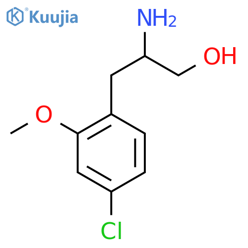 2-amino-3-(4-chloro-2-methoxyphenyl)propan-1-ol structure