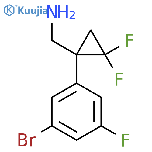 1-(3-bromo-5-fluorophenyl)-2,2-difluorocyclopropylmethanamine structure