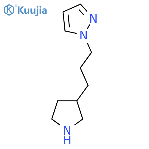 1-3-(pyrrolidin-3-yl)propyl-1H-pyrazole structure