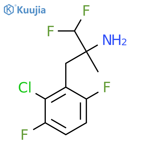 3-(2-chloro-3,6-difluorophenyl)-1,1-difluoro-2-methylpropan-2-amine structure