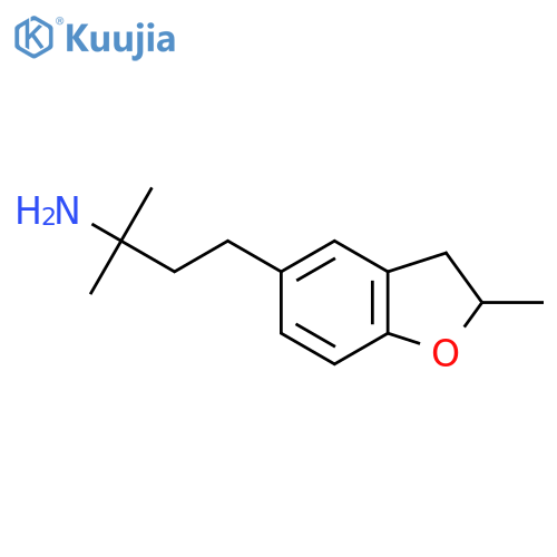 2-methyl-4-(2-methyl-2,3-dihydro-1-benzofuran-5-yl)butan-2-amine structure