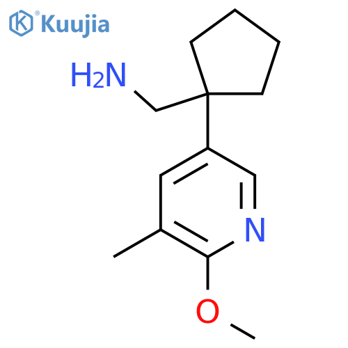 1-(6-methoxy-5-methylpyridin-3-yl)cyclopentylmethanamine structure