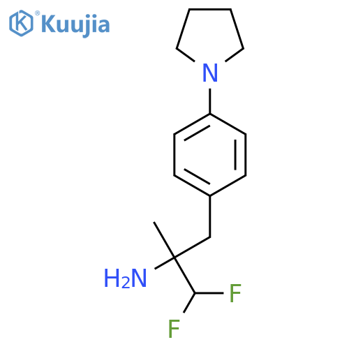 1,1-difluoro-2-methyl-3-4-(pyrrolidin-1-yl)phenylpropan-2-amine structure