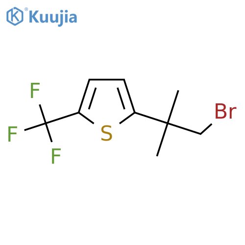 2-(1-bromo-2-methylpropan-2-yl)-5-(trifluoromethyl)thiophene structure