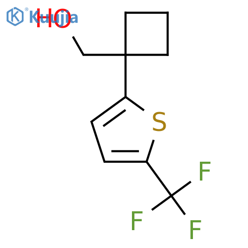 {1-5-(trifluoromethyl)thiophen-2-ylcyclobutyl}methanol structure