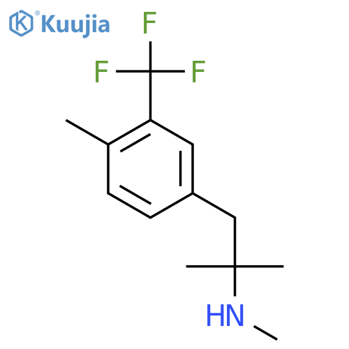 methyl({2-methyl-1-4-methyl-3-(trifluoromethyl)phenylpropan-2-yl})amine structure