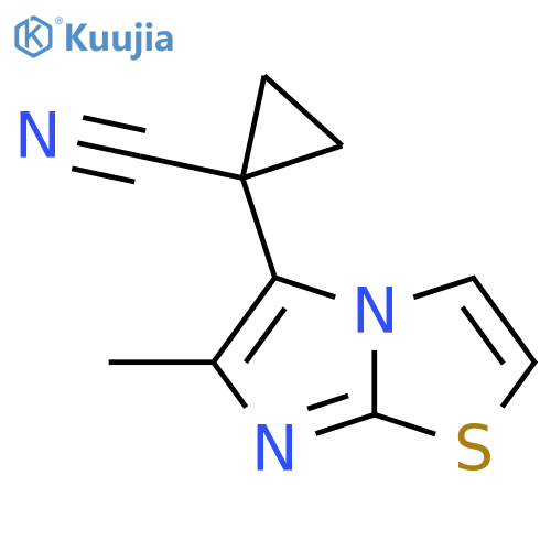 1-{6-methylimidazo2,1-b1,3thiazol-5-yl}cyclopropane-1-carbonitrile structure