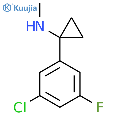 1-(3-chloro-5-fluorophenyl)-N-methylcyclopropan-1-amine structure