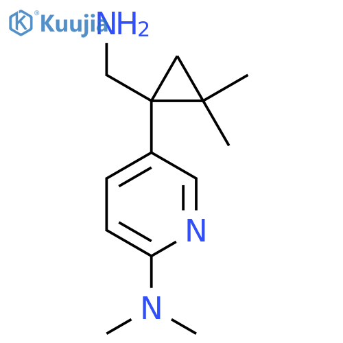 5-1-(aminomethyl)-2,2-dimethylcyclopropyl-N,N-dimethylpyridin-2-amine structure