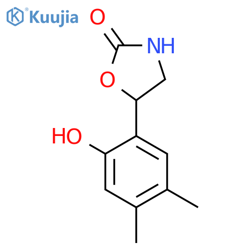 5-(2-hydroxy-4,5-dimethylphenyl)-1,3-oxazolidin-2-one structure