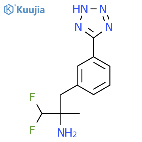 1,1-difluoro-2-methyl-3-3-(1H-1,2,3,4-tetrazol-5-yl)phenylpropan-2-amine structure