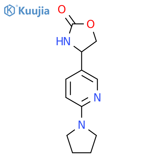4-6-(pyrrolidin-1-yl)pyridin-3-yl-1,3-oxazolidin-2-one structure