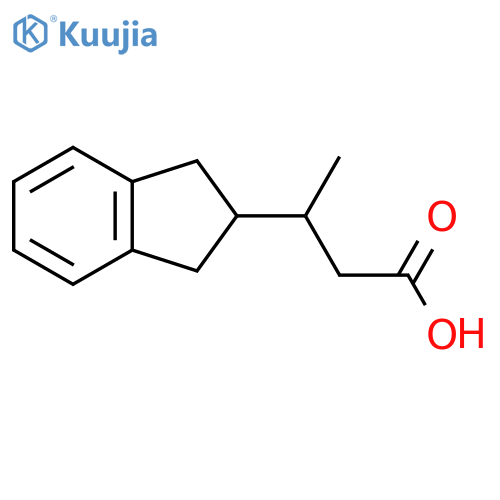 3-(2,3-dihydro-1H-inden-2-yl)butanoic acid structure