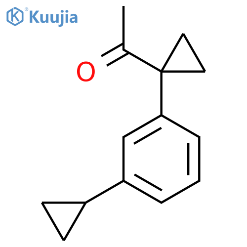 1-1-(3-cyclopropylphenyl)cyclopropylethan-1-one structure