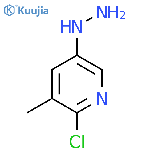 2-chloro-5-hydrazinyl-3-methylpyridine structure