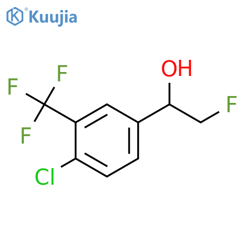 1-4-chloro-3-(trifluoromethyl)phenyl-2-fluoroethan-1-ol structure