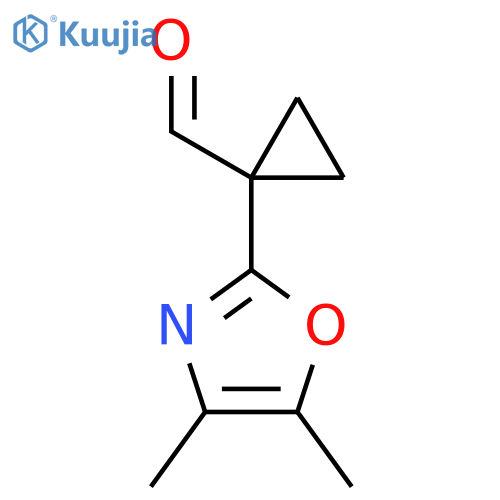 1-(dimethyl-1,3-oxazol-2-yl)cyclopropane-1-carbaldehyde structure