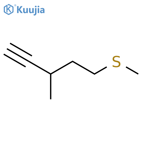 3-methyl-5-(methylsulfanyl)pent-1-yne structure