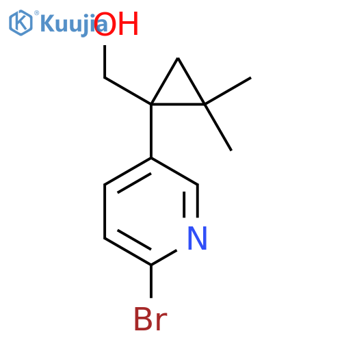 1-(6-bromopyridin-3-yl)-2,2-dimethylcyclopropylmethanol structure