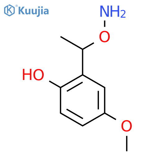 2-1-(aminooxy)ethyl-4-methoxyphenol structure