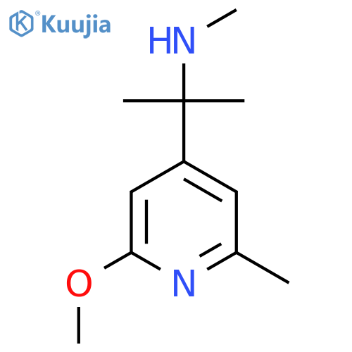 2-(2-methoxy-6-methylpyridin-4-yl)propan-2-yl(methyl)amine structure