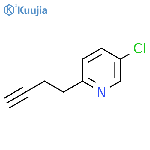 2-(but-3-yn-1-yl)-5-chloropyridine structure