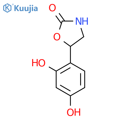 5-(2,4-dihydroxyphenyl)-1,3-oxazolidin-2-one structure
