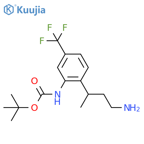 tert-butyl N-2-(4-aminobutan-2-yl)-5-(trifluoromethyl)phenylcarbamate structure