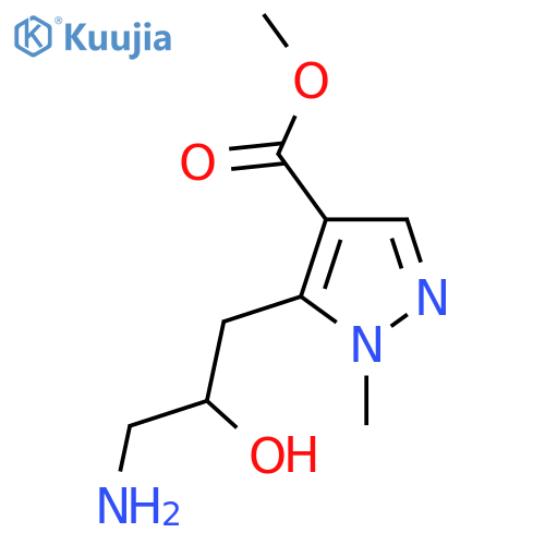 methyl 5-(3-amino-2-hydroxypropyl)-1-methyl-1H-pyrazole-4-carboxylate structure