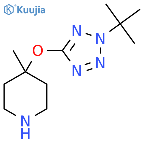 4-(2-tert-butyl-2H-1,2,3,4-tetrazol-5-yl)oxy-4-methylpiperidine structure