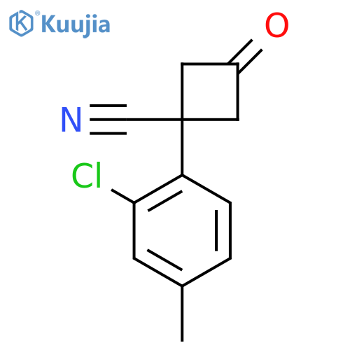 1-(2-Chloro-4-methylphenyl)-3-oxocyclobutane-1-carbonitrile structure