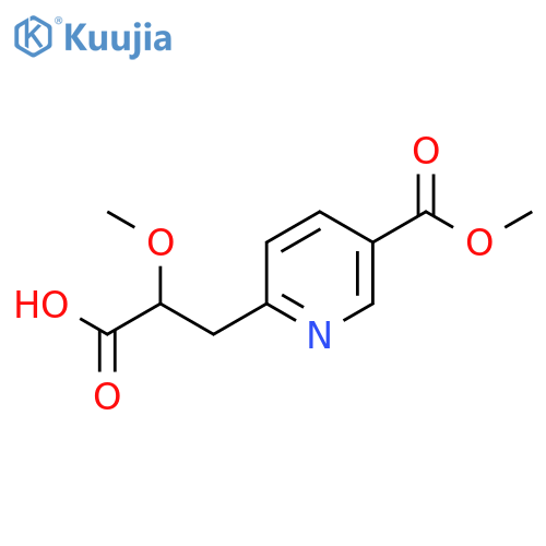 2-methoxy-3-5-(methoxycarbonyl)pyridin-2-ylpropanoic acid structure